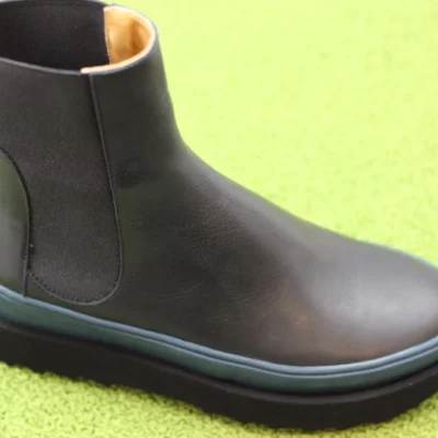 Women's France Boot - Black/Teal Leather