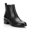 Classic Black Leather Ankle Boots
