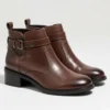 Classic Brown Leather Ankle Boots