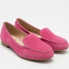 Vibrant Pink Suede Ballet Flats